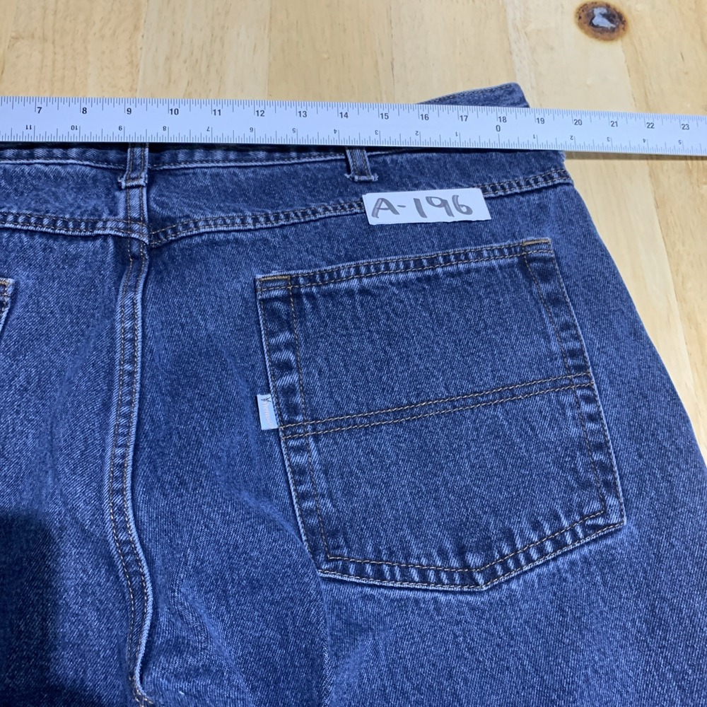 Fortress Products Straight Denim Jeans Mens 42x32 Blue 5-Pocket Dark Wash Cotton - Picture 3 of 7